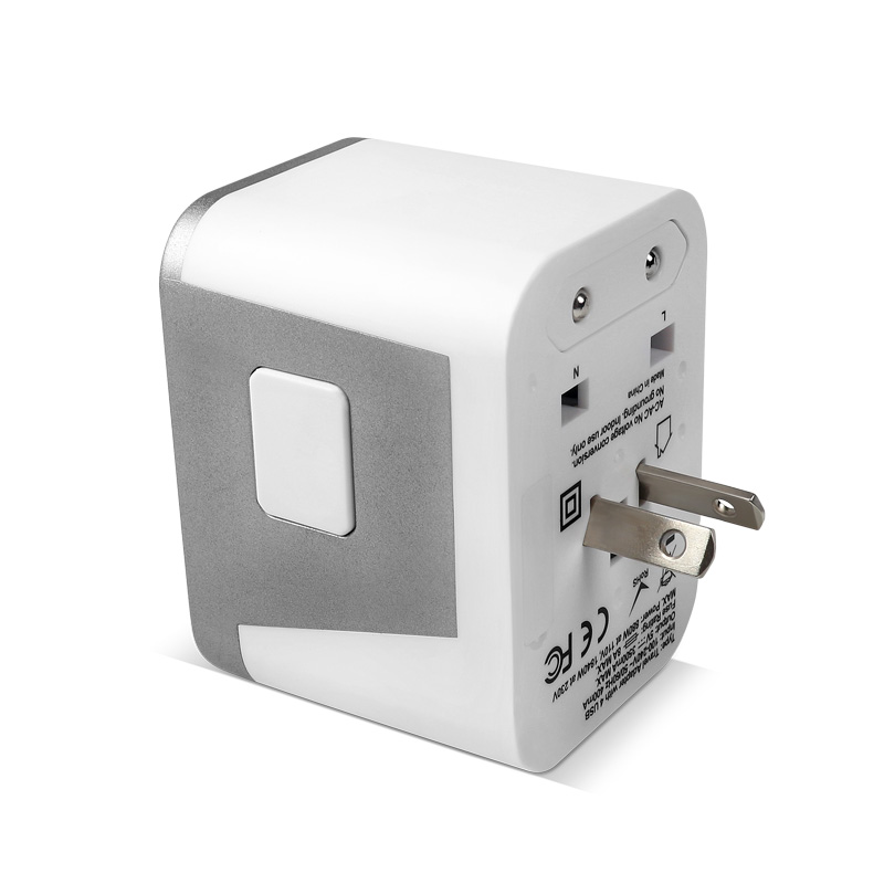 Chargeur de voyage mondial 4USB AU/US/UK/EU