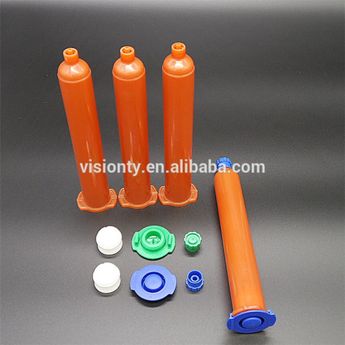 High precision 55cc amber dispensing syringe,industrial glue liquid dispensing syringe barrel