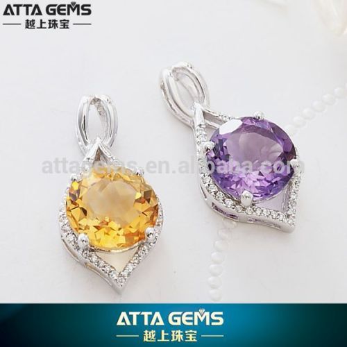 Angel tears S925 silver platinum plating crystal pendant