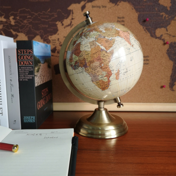 Vintage Desk Earth Globe Showing Continents