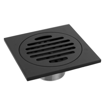 Black Square Shower Floor Drain for Shower Bathroom Kitchen