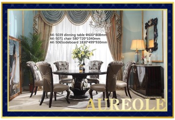 AK-5039 Luxurious Solid Wood Kitchen Dining Room Furniture