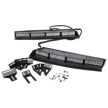 Red-Blue Amber LED Visor Warning Light Strobe for Car Windshield Mount