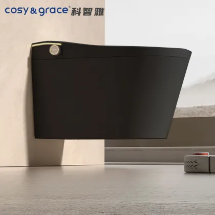 American European Standard Dark Grey Black Wall-Hung Smart Toilet