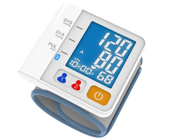 blue tooth wrist type blood pressure monitor