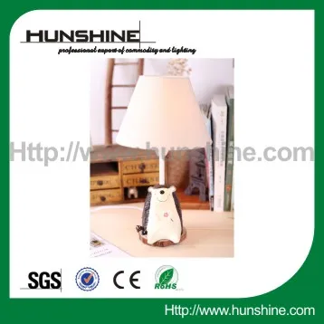 white cute hedgehog 12v dc table lamp for kids