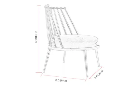 Aurora Lounge Chair Sticks Back