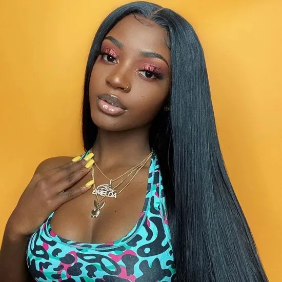 Factory Price Swiss 13X4 HD Lace Frontal Wig Pre Plucked Brazilian Hair Wig With Black Women 100% Human Hair Wig Lace Front