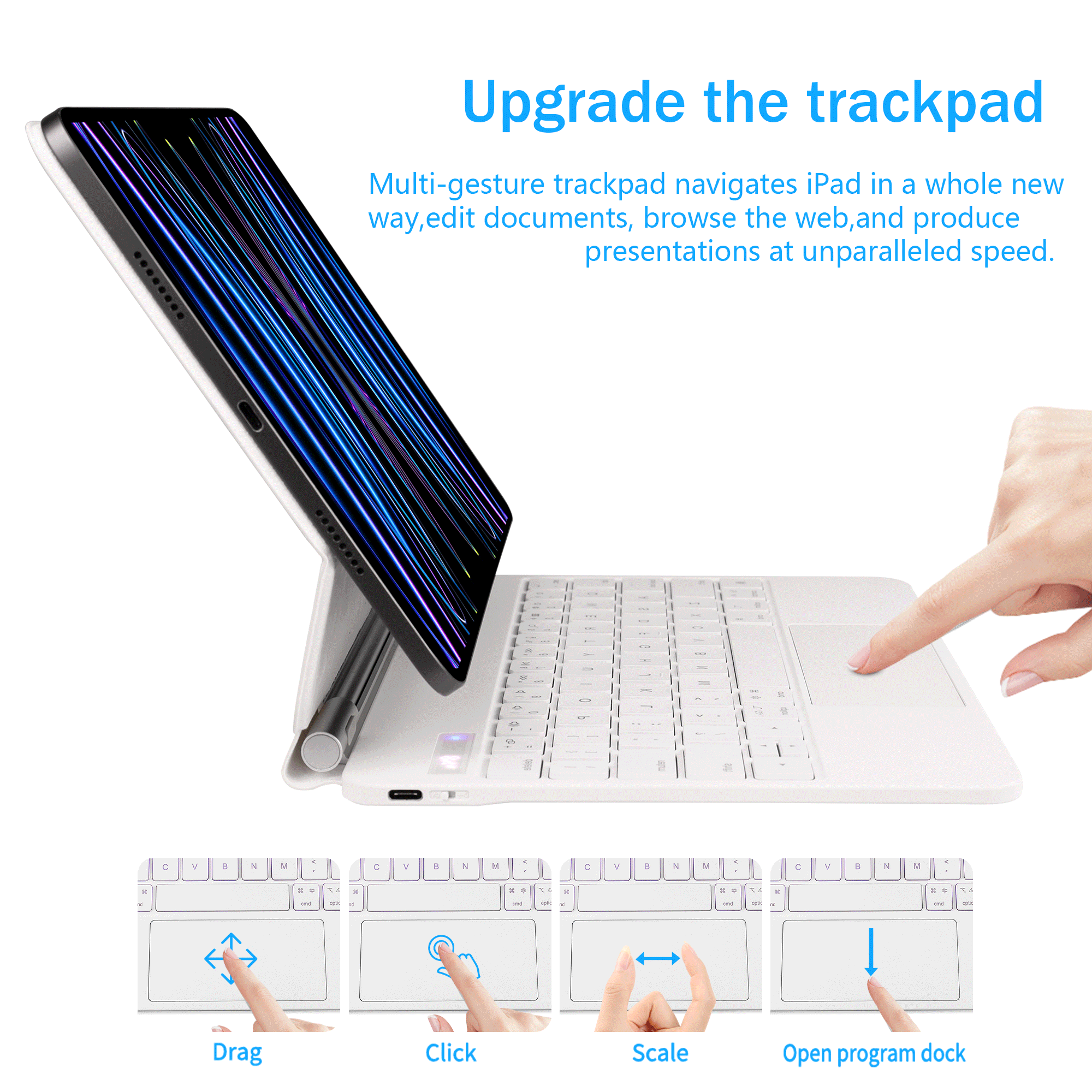 White digital display screen keyboard White digital display screen keyboard
