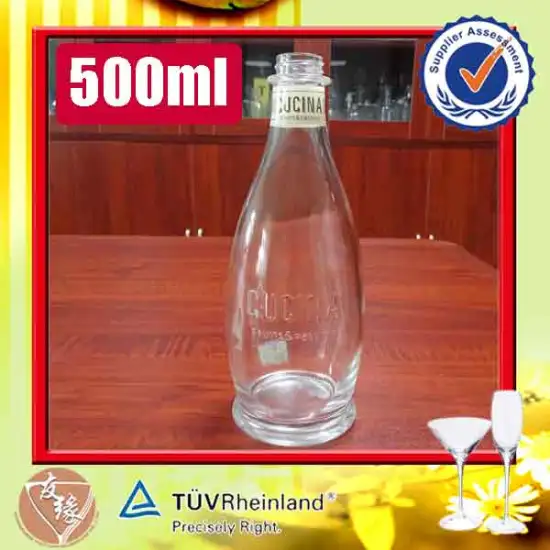 Custom design 500ml high flint glass soap foam pump bottle