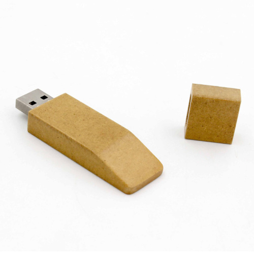 Biodegradable USB Flash Drive round Recycled Cardboard