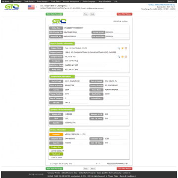 미국 시장의 Cocount 정보