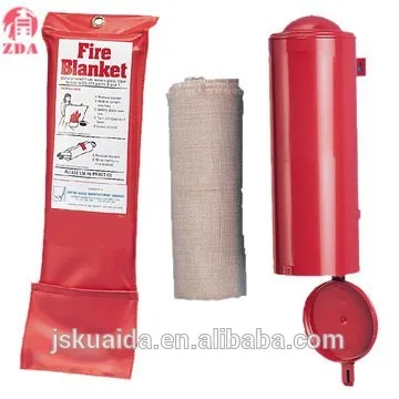 Fiberglass fire blanket in PVC soft bag