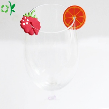 New Products Fruits Silicone Glass Markers for Cup