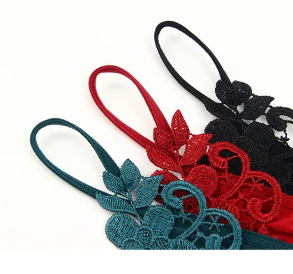 Japanese Ice Silk Embroidered Hip Underwear Thong