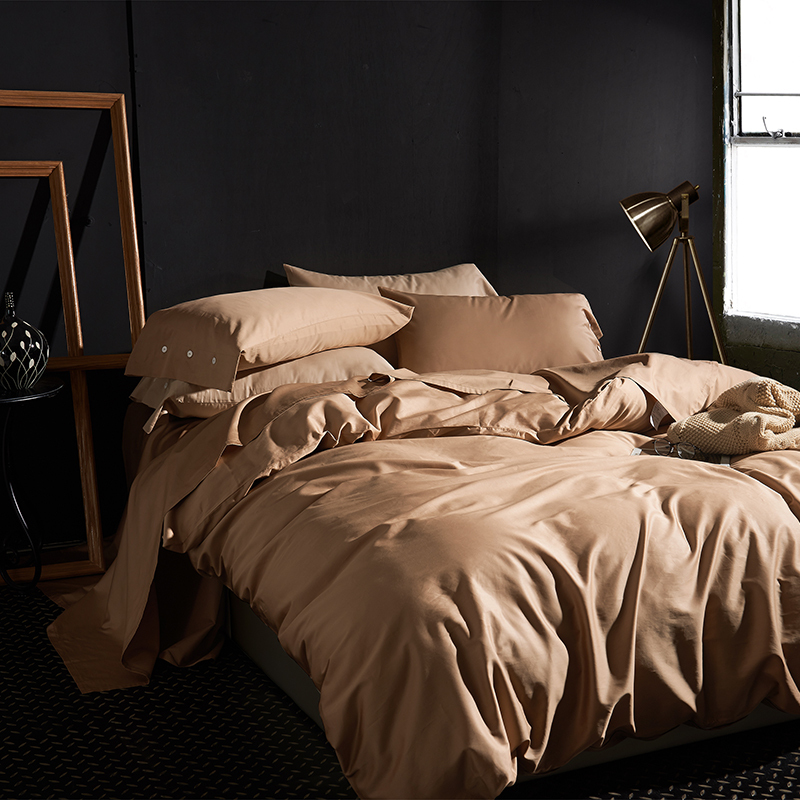 Superior Quality Cotton Pure Color Four-piece Bedding set