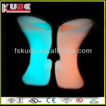 RGB illuminated Plastic led light up mini bar stool