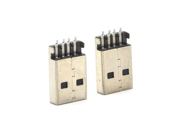 USB Connectors Male Plug Black Plastic