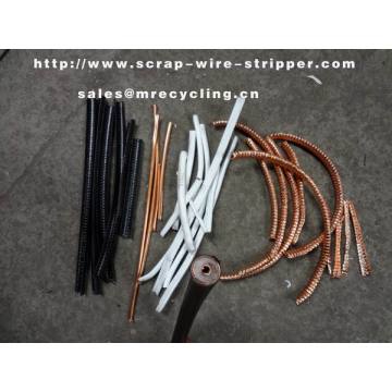 wire cutting at stripping machine