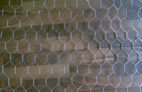 hex wire netting fence