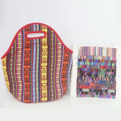 Insulated neoprene lunch box tote