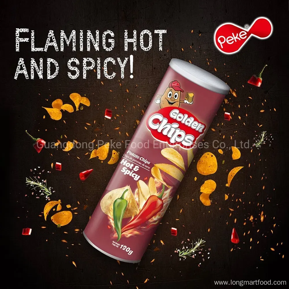 Peke Pringles and Lays Potato Chips in Tube