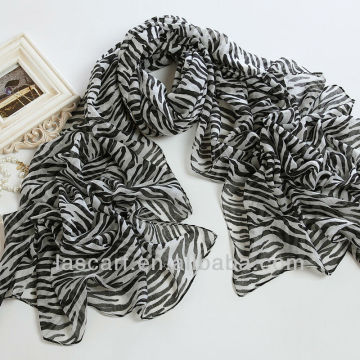 classical zebra-stripe animal print scarf