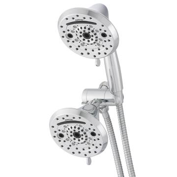 Handheld Shower Head 6 inch Chrome Face 6 Spray Setting Shower Head with High Pressure