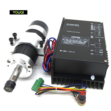 Customizable YouQi 600W BLDCL Motor Kit: ER11, 48V DC, 9000 RPM for CNC Applications