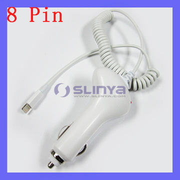 8 Pin Adapter Car Charger for iPhone 6 6 Plus 5 5s 5c/ iPod, Lightning Cable Car Charge