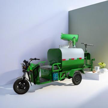 Electric mist cannon sprinkler truck