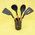 Ensemble de spatules en silicone à poignée en bois