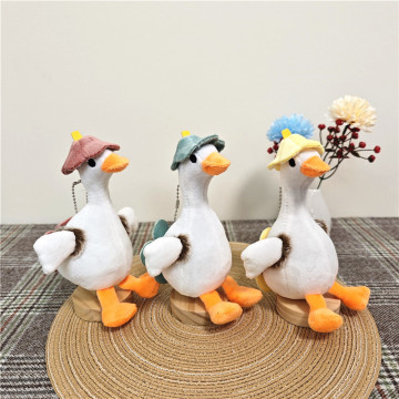 Wholesale Flower Goose Plush Toys: Keychains, Pendant Decorations, Backpack Accessories & Big White Goose Claw Machine Dolls