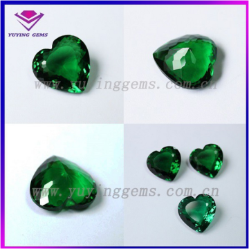 Decorative Green Glass Crystal Jewellry Heart Gems Buyer in China