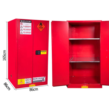 60 Gallone Explosions -Proof -Schrank mit 3 Regalen - rote Industrielagerung