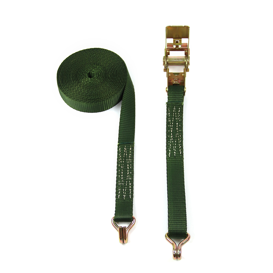 0.1 بوصة Darkgreen Ratchet Cargo Lashing Tie أسفل حزام