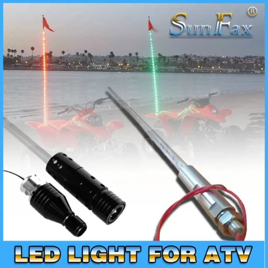Best selling! ATV UTV LED flag light Blue Green Pink purple Sand Dunes Fiber Optic Flag Safe LED pole Lights