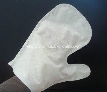 White Nonwoven Cloth Duster Cleaning Mitt Glove