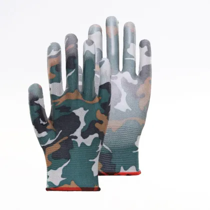 Popular PU Coated Multicolor Safety Labor Gloves