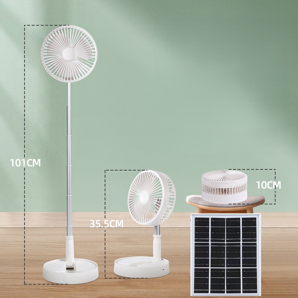 Foldable solar Fan