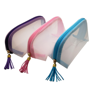 Clear PVC Lady Cosmetics Soft Zipper Bag