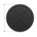 Custom Unique Design Spider Web Silicone Drink Coasters