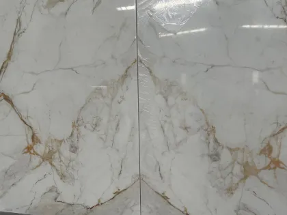 Calacatta Gold Quartz Stone: 3D Impression Premium Countertop and Island
