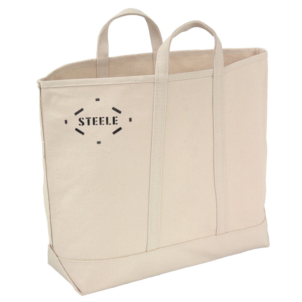 natural open canvas bag