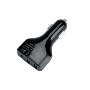 CellPhone QC3.0 Type-C Fast Car Charger With 3Ports