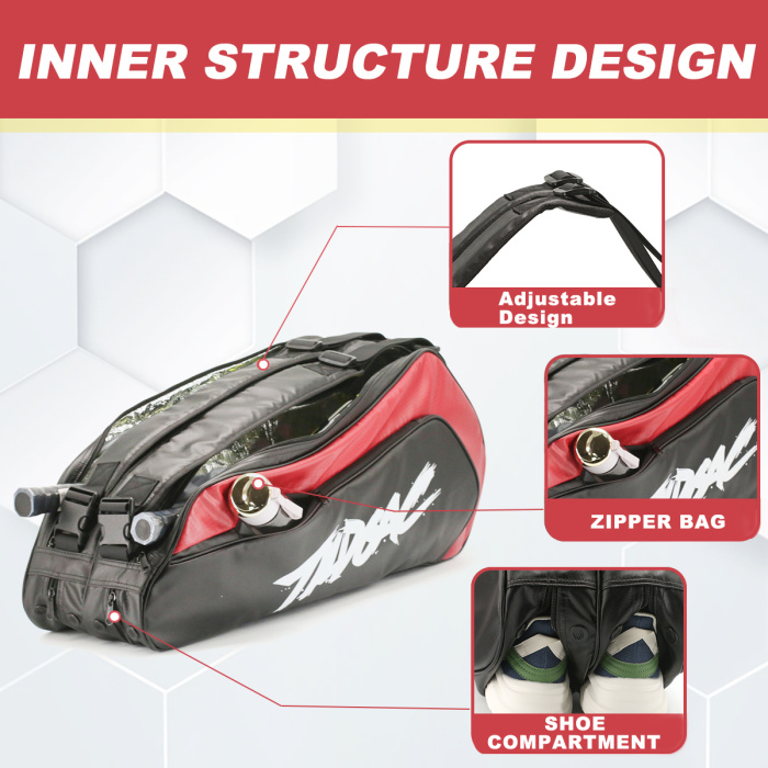 Bolsa esportiva de grande capacidade Bolsa de tênis ao ar livre