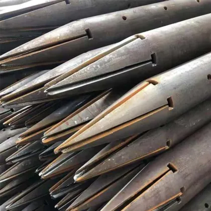 Perforated Grouting Piling Steel Tubes with Q195 and Q215 Material and Sharp Pointed Ends for Grouting Work