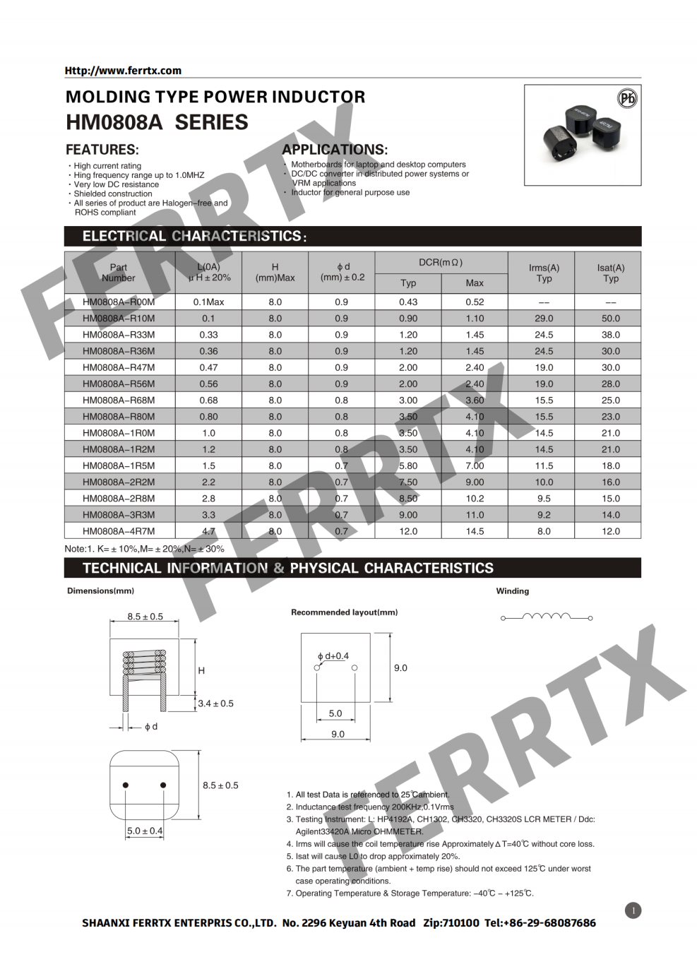 Shielding Inductor HM