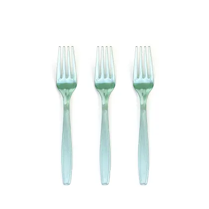 100pcs/Box Heavy Duty Plastic Forks - Disposable Silverware