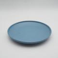 Europese steengoedgoedersets, moderne minimalistische stijl blauwe servies sets, steengoed servies sets kleur geglazuurd